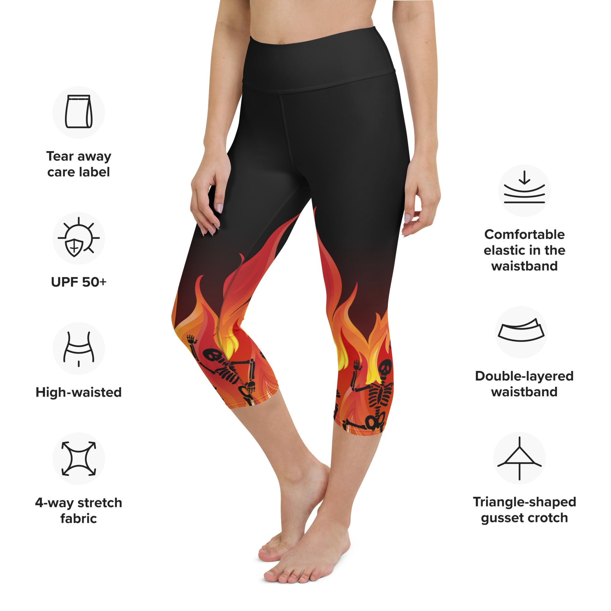 Crimson Inferno Yoga Capris