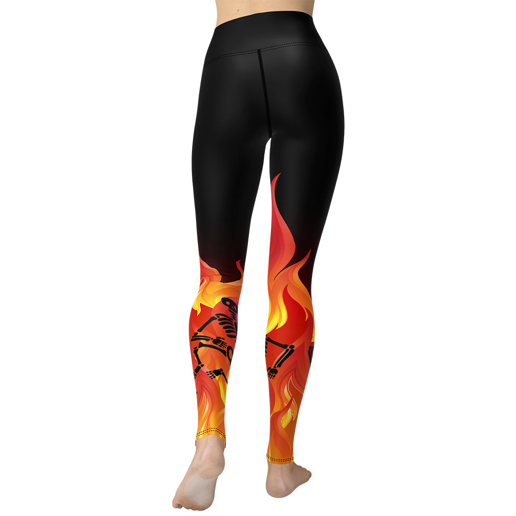 Crimson Inferno Yoga Leggings