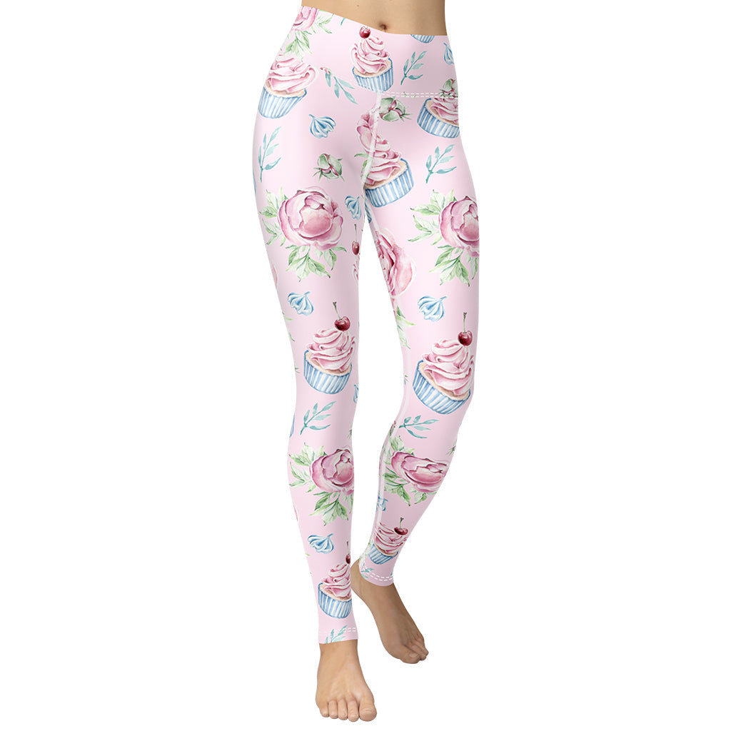 Cupcakes Yoga Leggings
