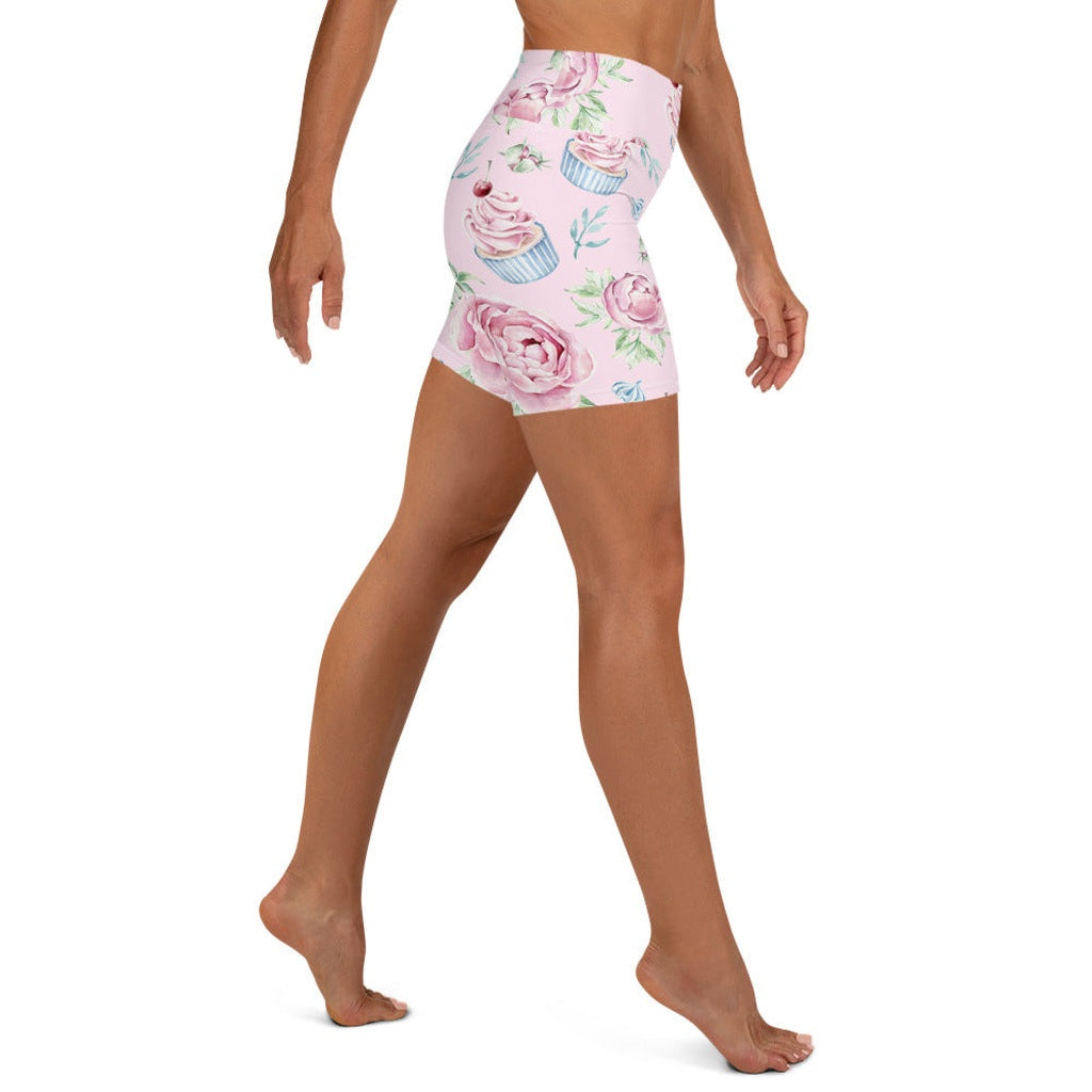 Cupcakes Yoga Shorts