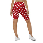 Cupid's Hearts Biker Shorts
