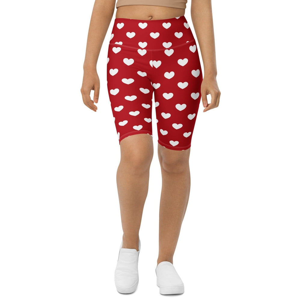 Cupid's Hearts Biker Shorts