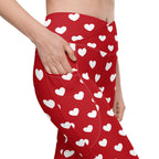 Cupid's Hearts Crossover Leggings With Pockets