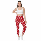 Cupid's Hearts Crossover Leggings With Pockets