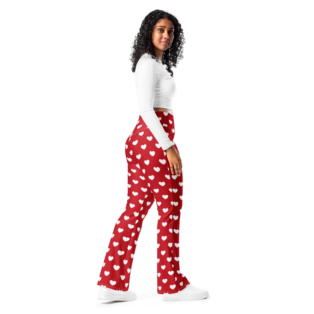 Cupid's Hearts Flare Leggings