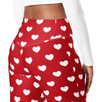 Cupid's Hearts Flare Leggings