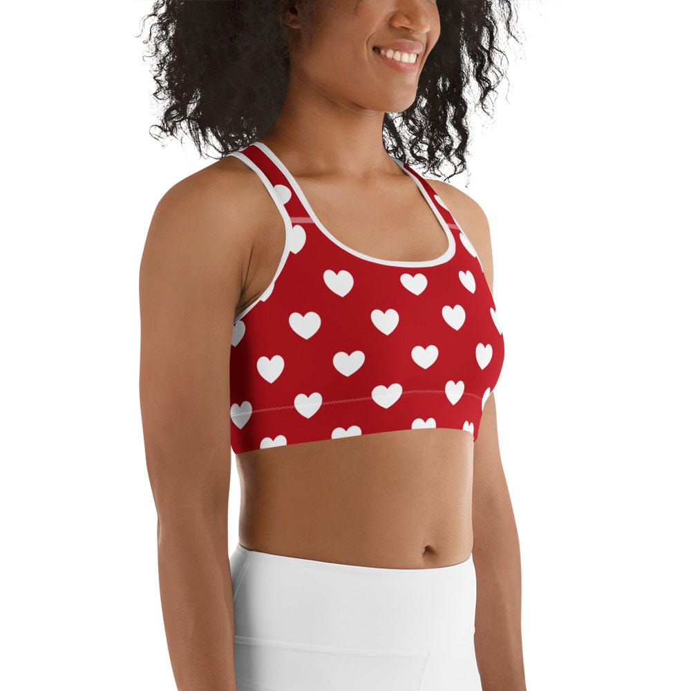 Cupid's Hearts Sports Bra