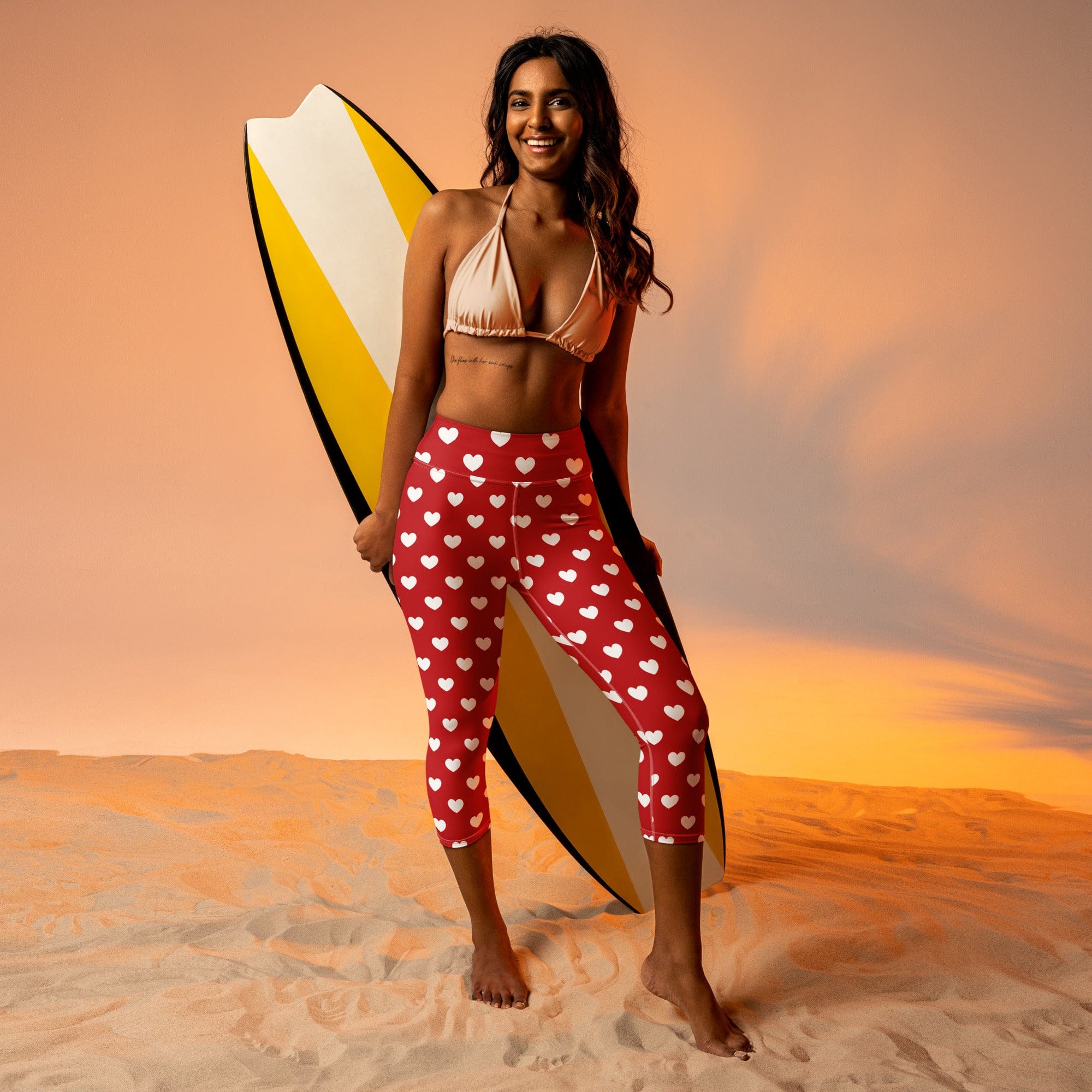 Cupid's Hearts Yoga Capris