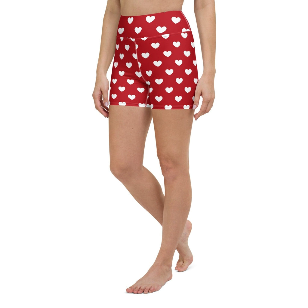 Cupid's Hearts Yoga Shorts