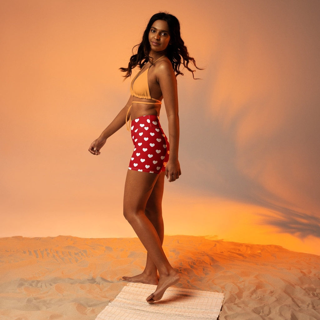 Cupid's Hearts Yoga Shorts