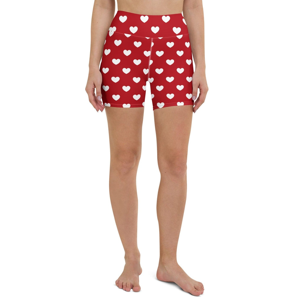 Cupid's Hearts Yoga Shorts