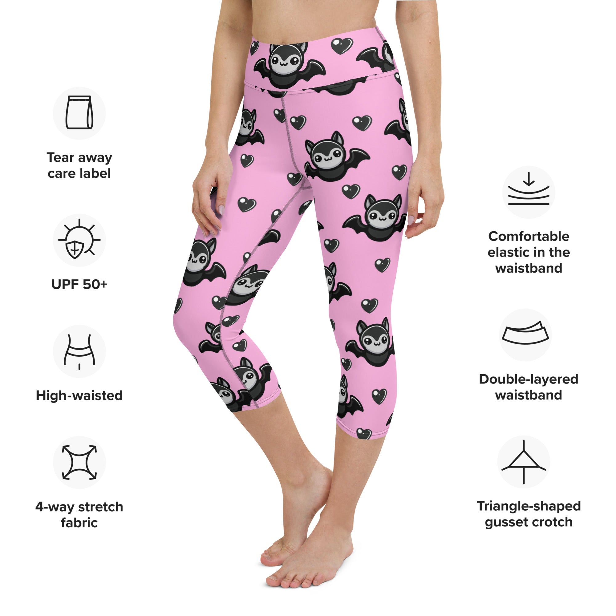 Cute Bats Yoga Capris