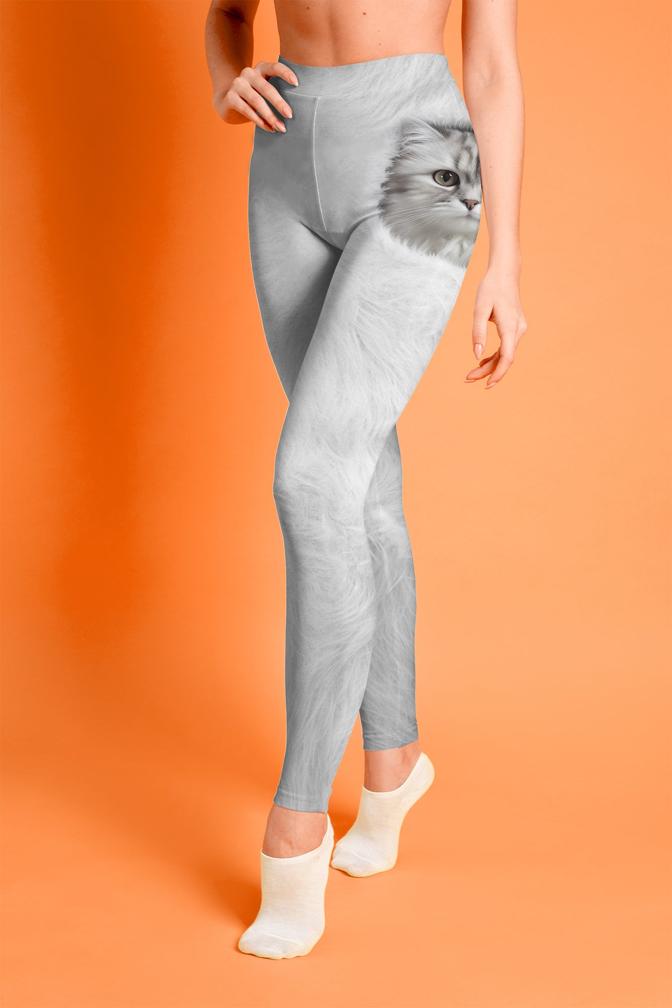 Grey Cat Leggings