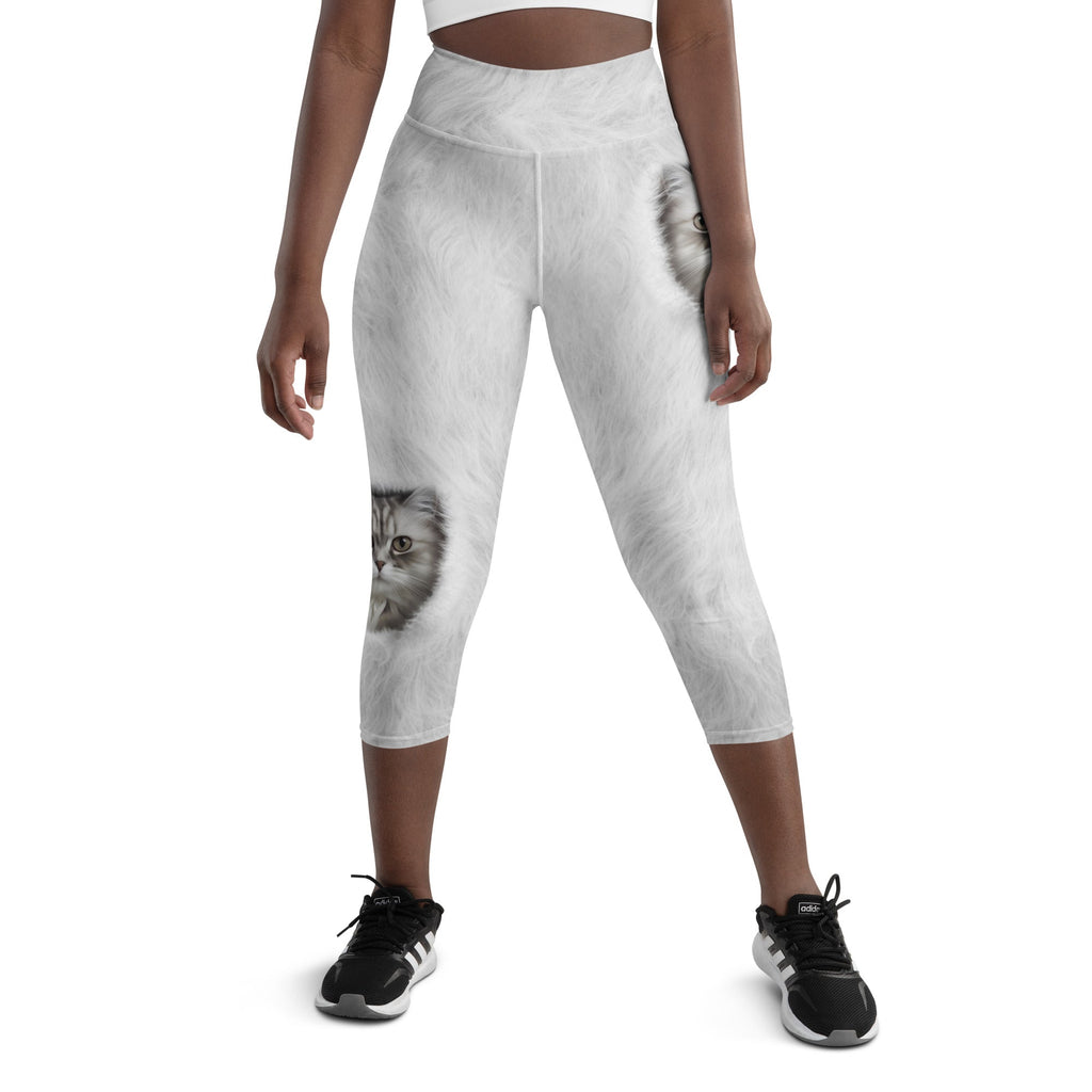 Cute Cozy Cat Yoga Capris