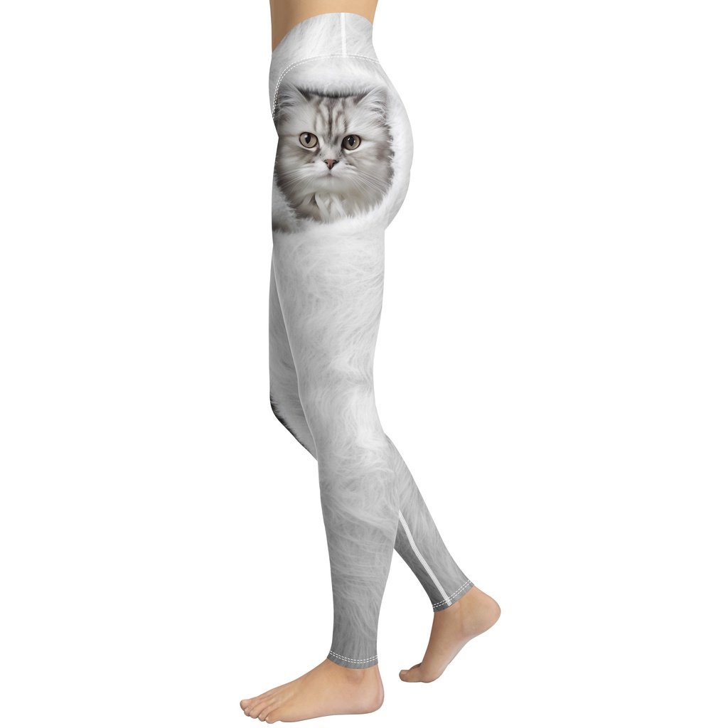 Cute Cozy Cat Yoga Leggings