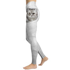 Cute Cozy Cat Yoga Leggings