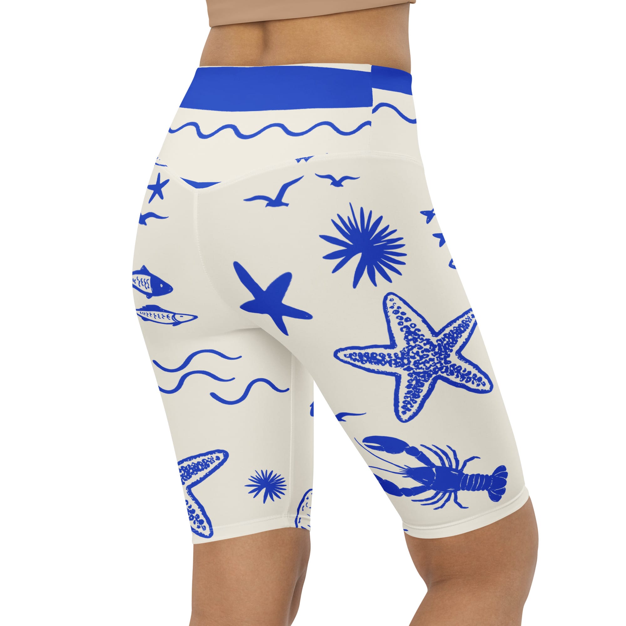 Cute Nautical Biker Shorts