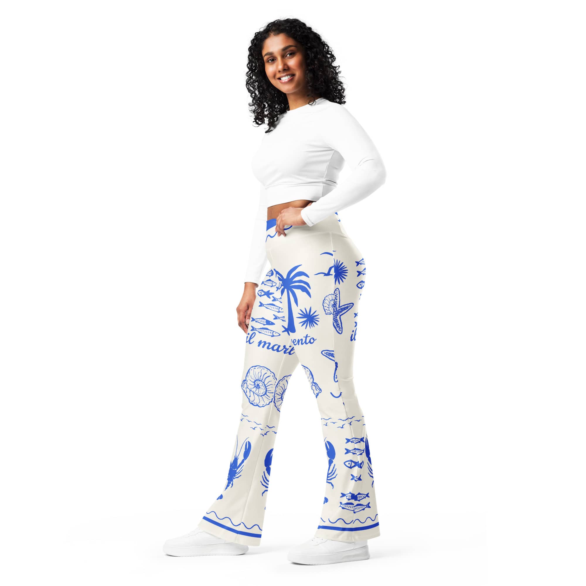 Cute Nautical Flare Leggings
