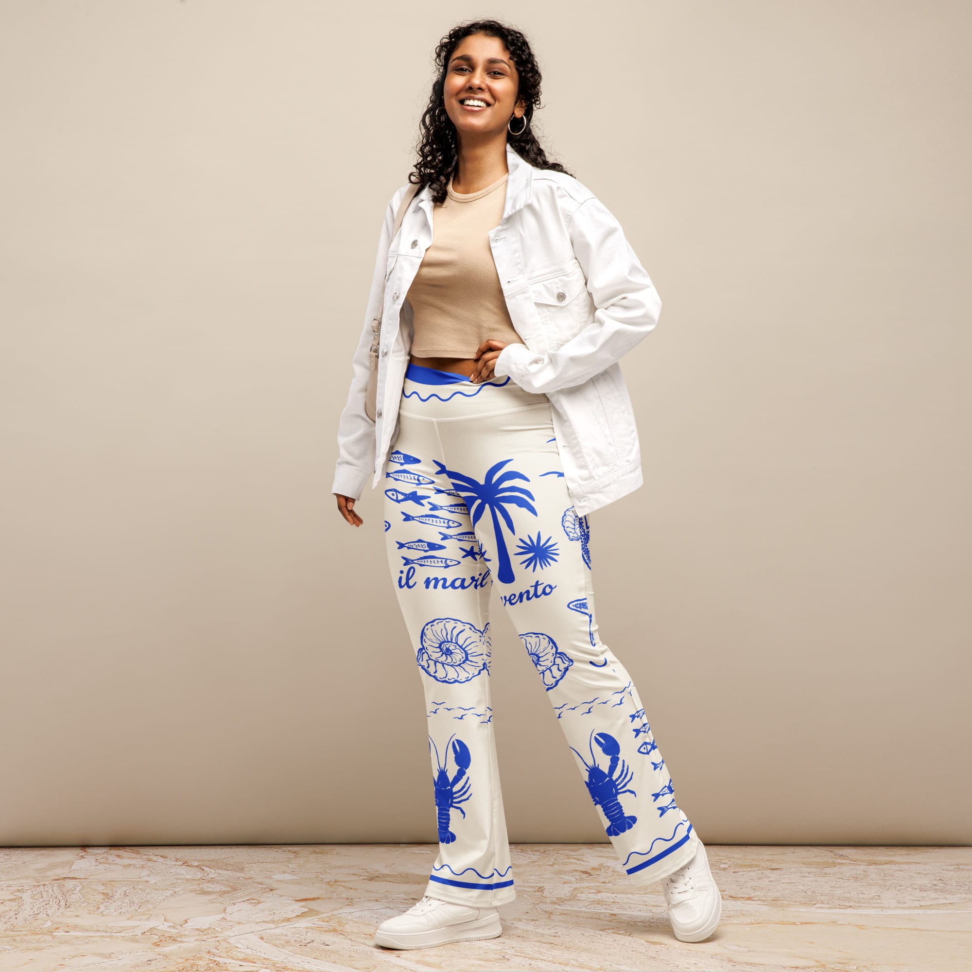 Cute Nautical Flare Leggings