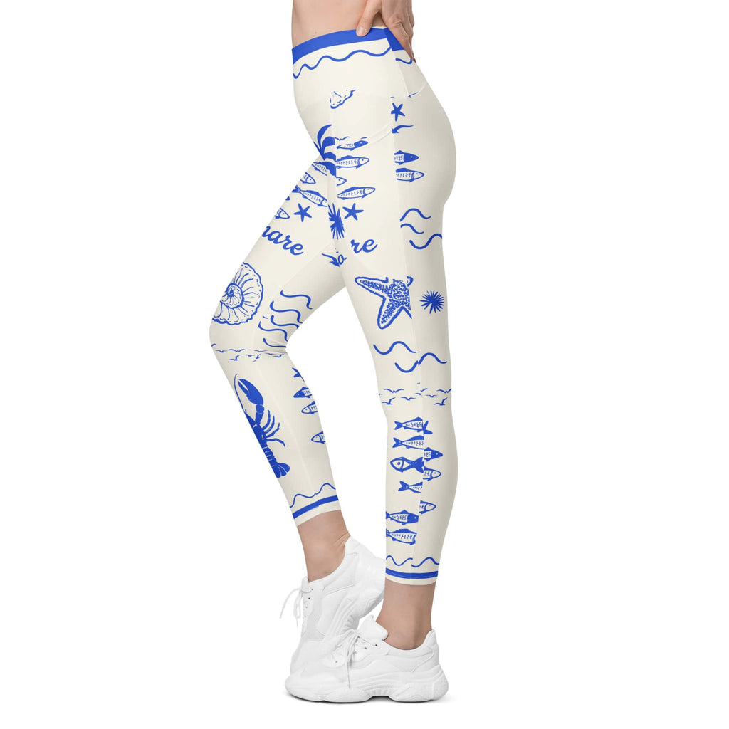 Cute Nautical Leggings With Pockets