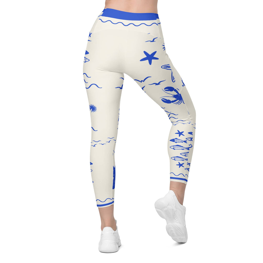 Cute Nautical Leggings With Pockets