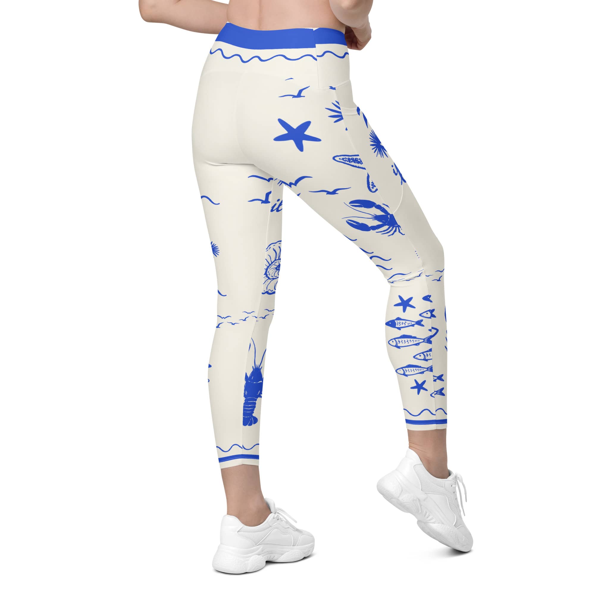 Cute Nautical Leggings With Pockets