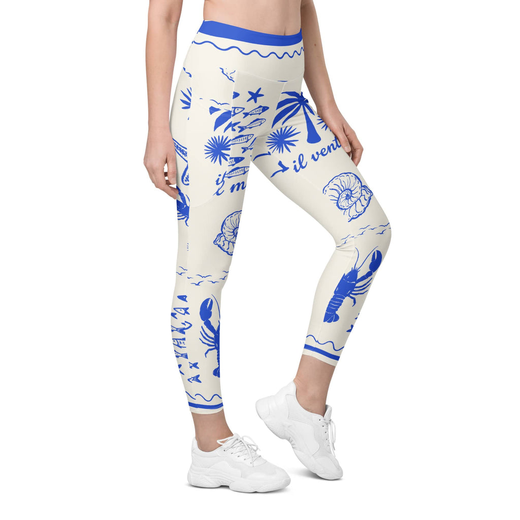 Cute Nautical Leggings With Pockets