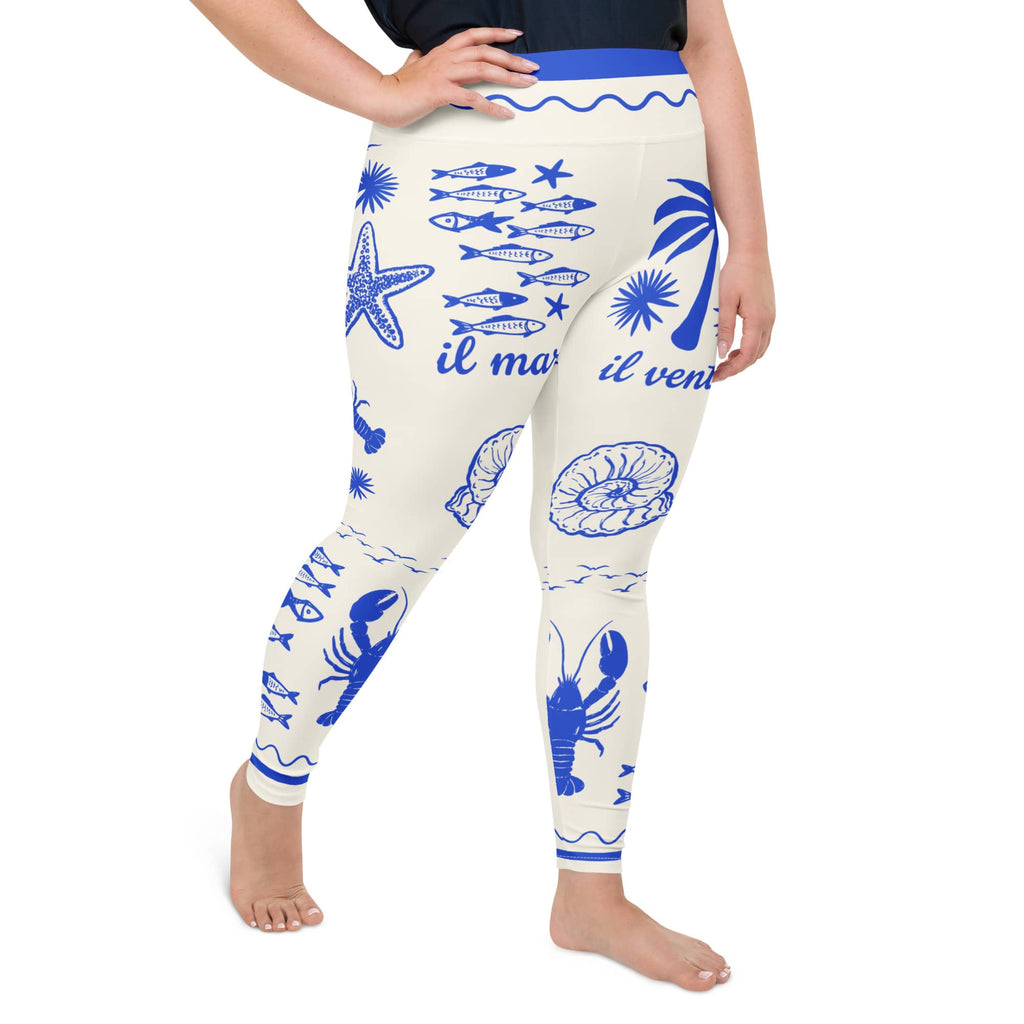 Cute Nautical Plus Size Leggings