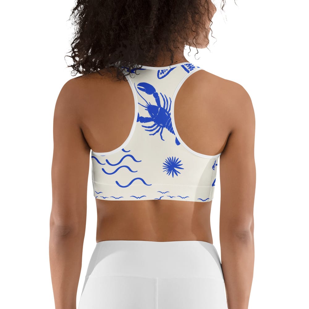 Cute Nautical Sports Bra