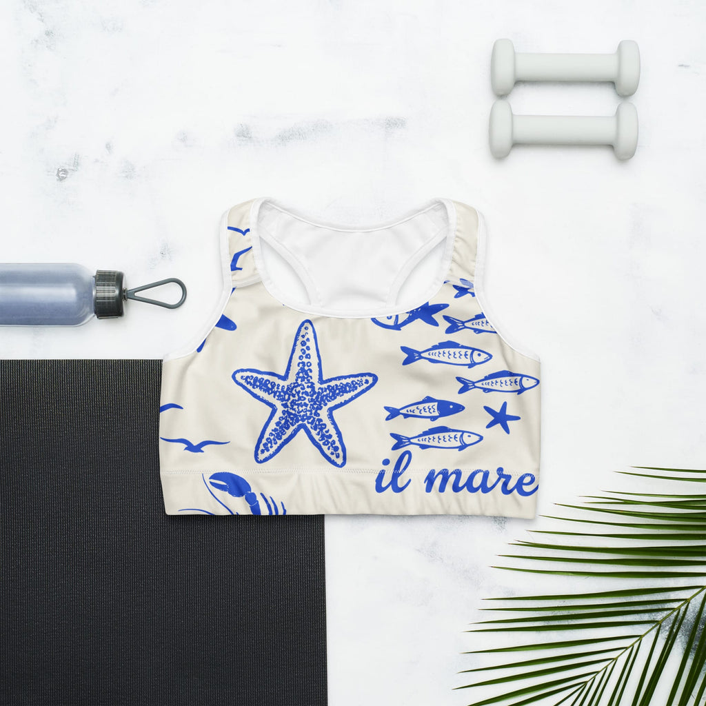 Cute Nautical Sports Bra