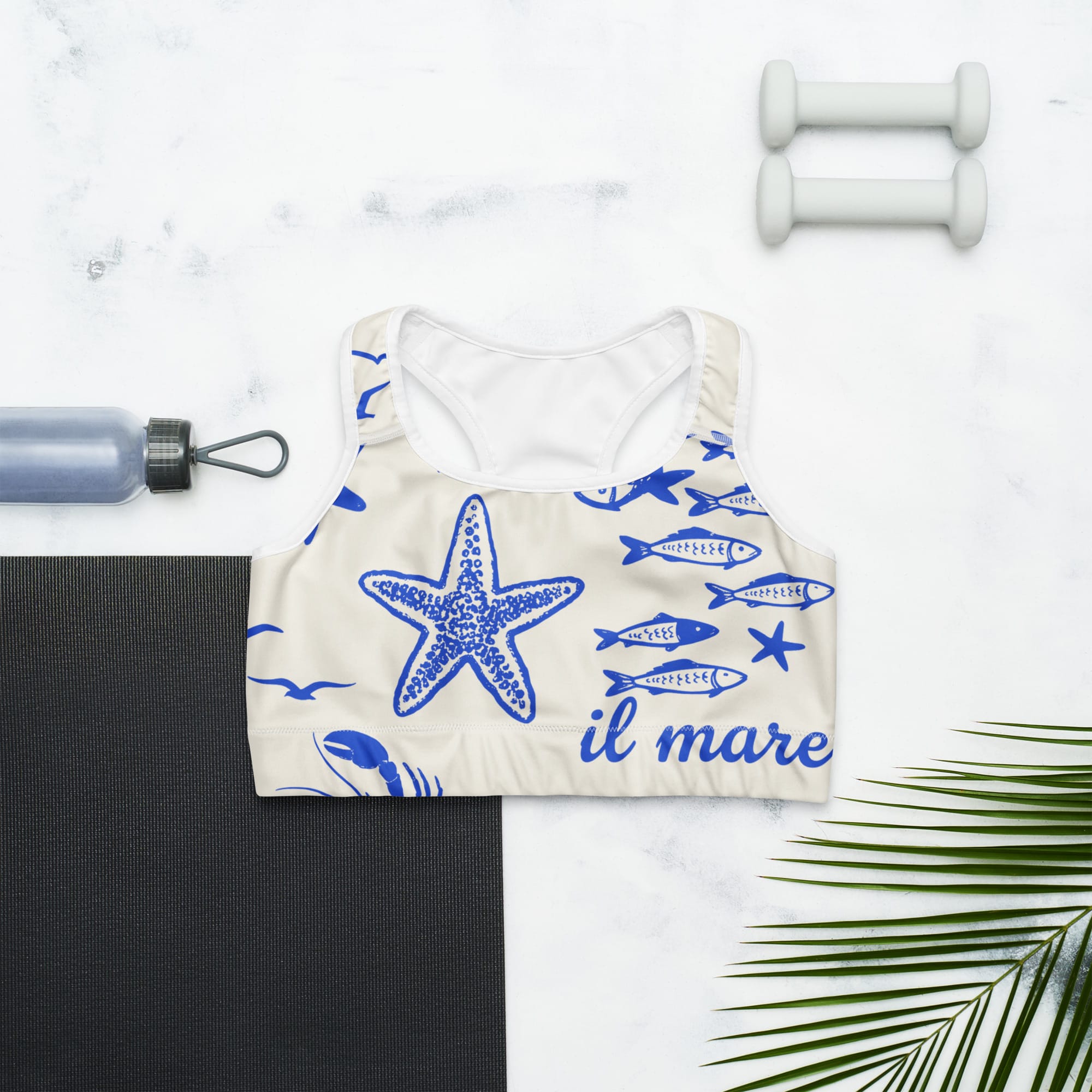 Cute Nautical Sports Bra