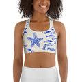 Cute Nautical Sports Bra