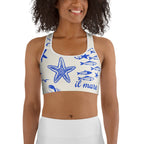 Cute Nautical Sports Bra