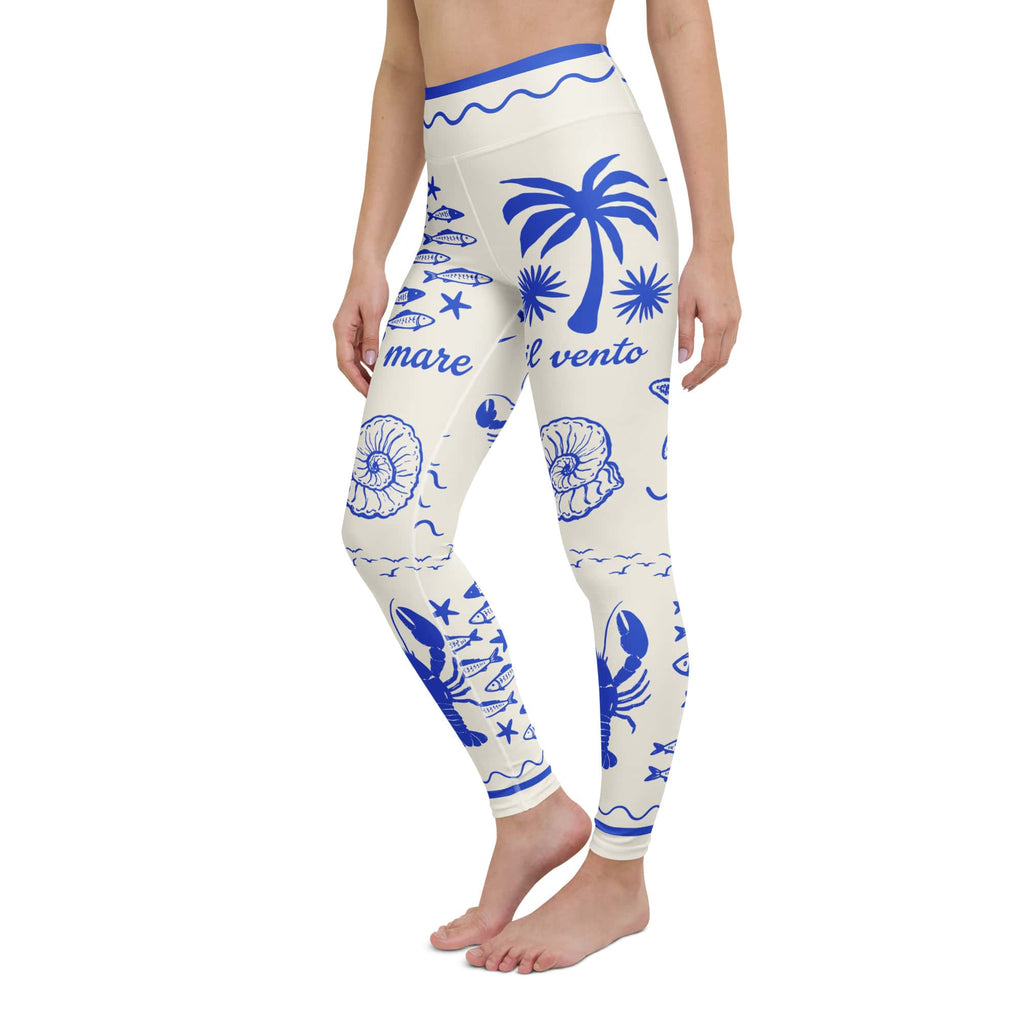 Cute Nautical Yoga Leggings