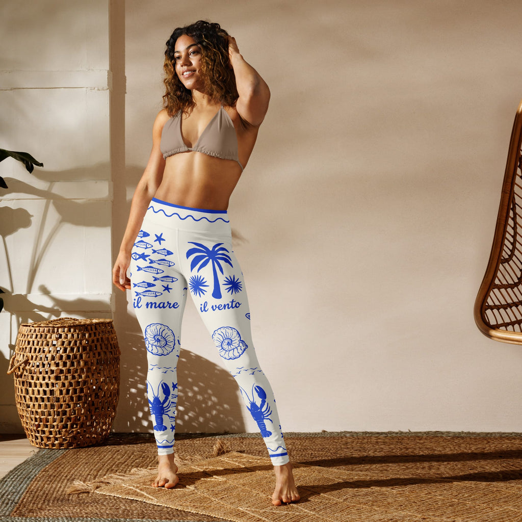 Cute Nautical Yoga Leggings