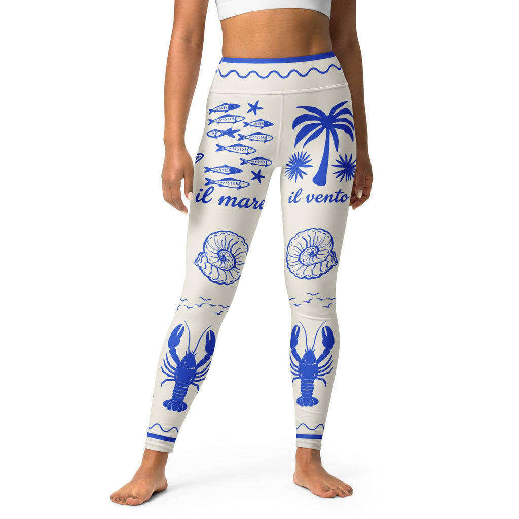 Cute Nautical Yoga Leggings