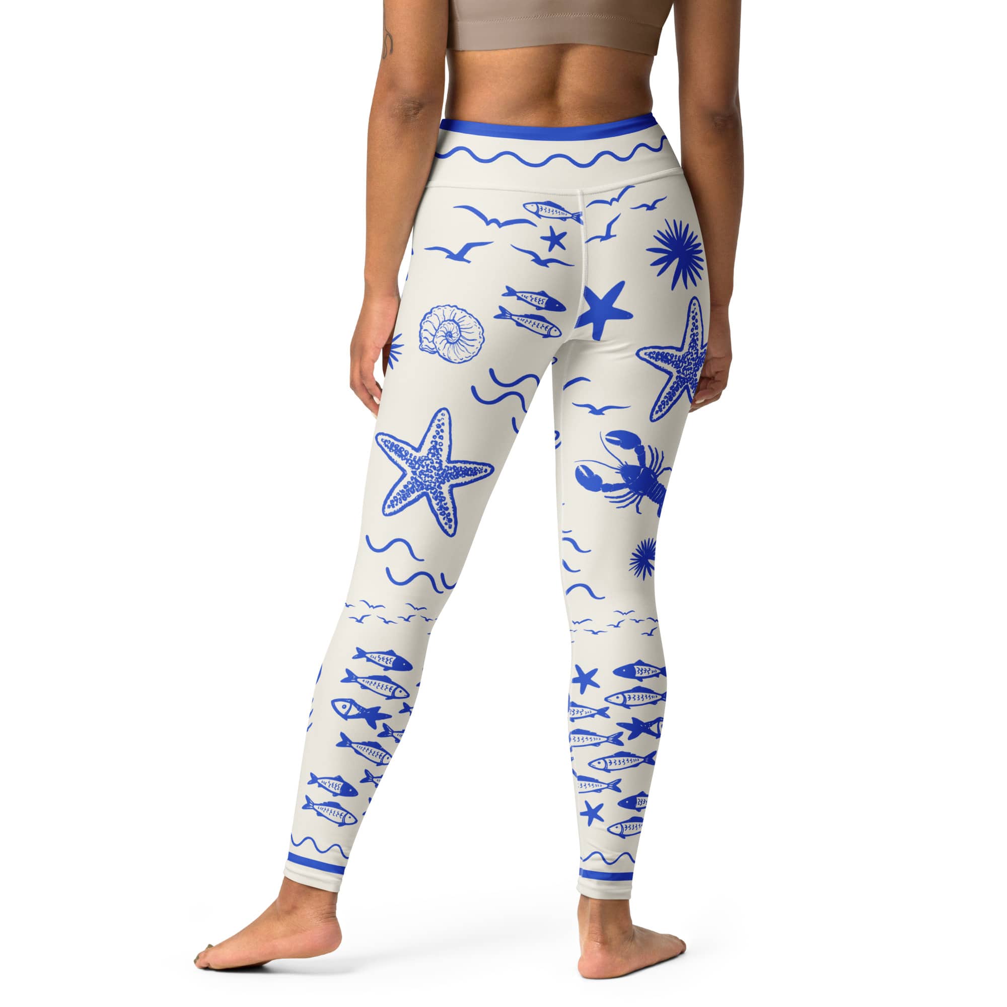 Cute Nautical Yoga Leggings