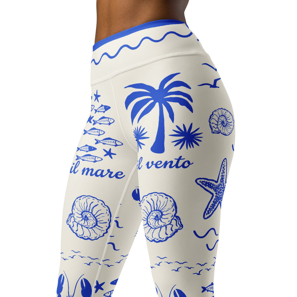Cute Nautical Yoga Leggings