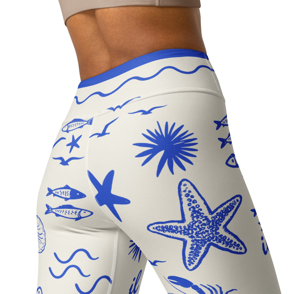 Cute Nautical Yoga Leggings