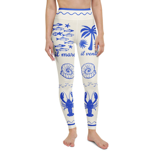 Cute Nautical Yoga Leggings