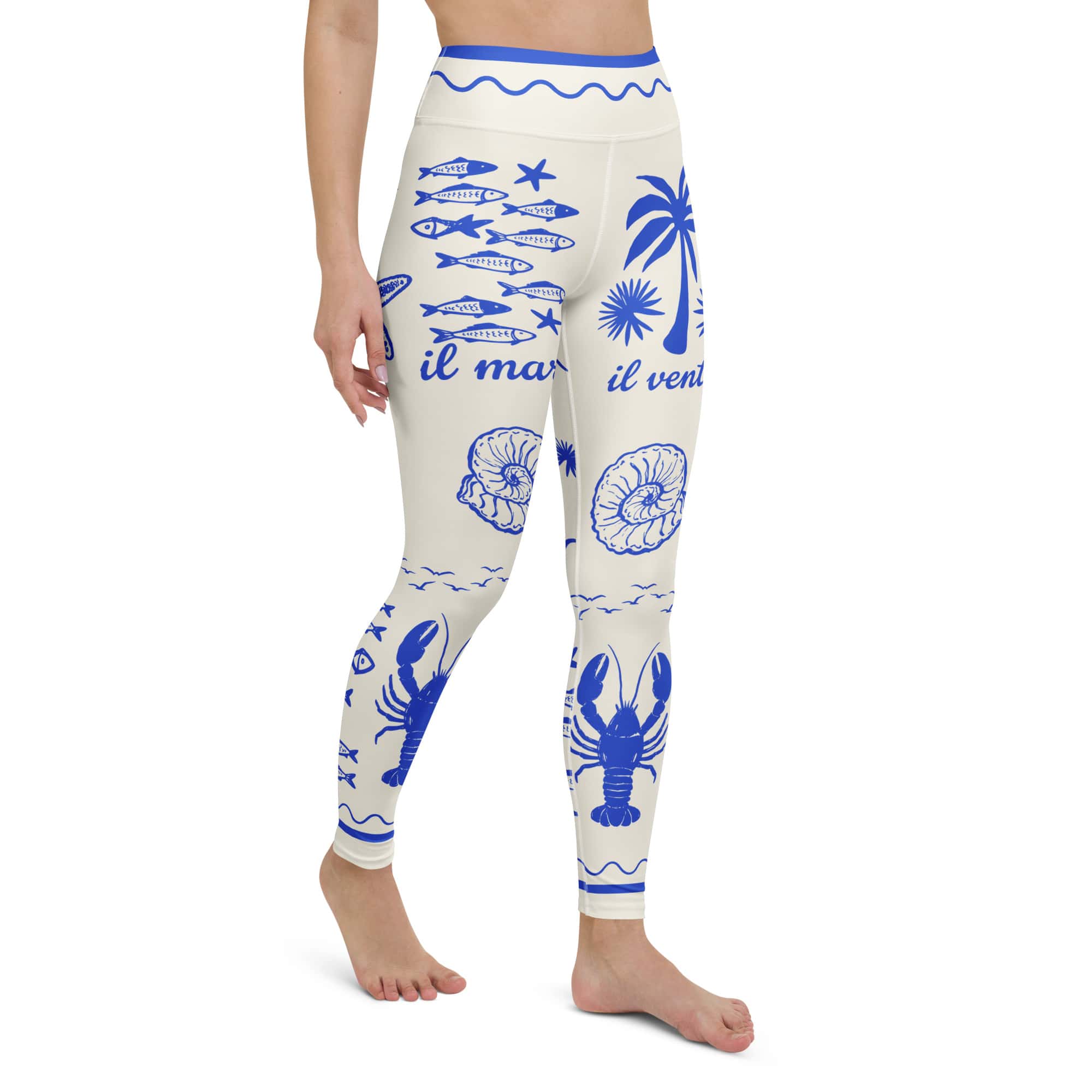 Cute Nautical Yoga Leggings
