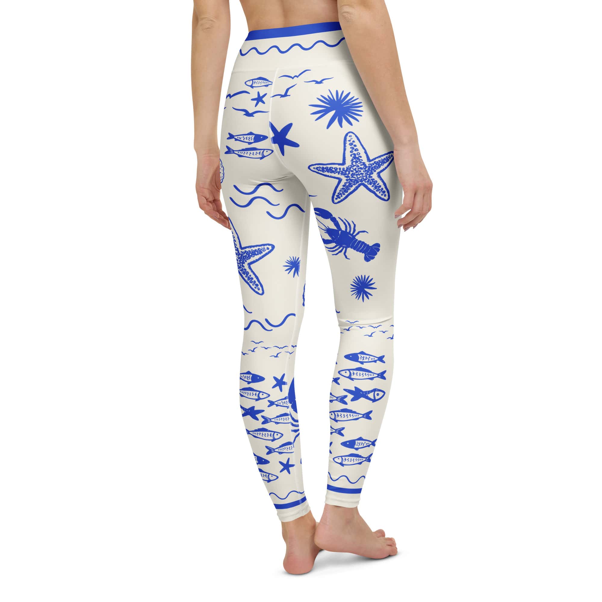 Cute Nautical Yoga Leggings