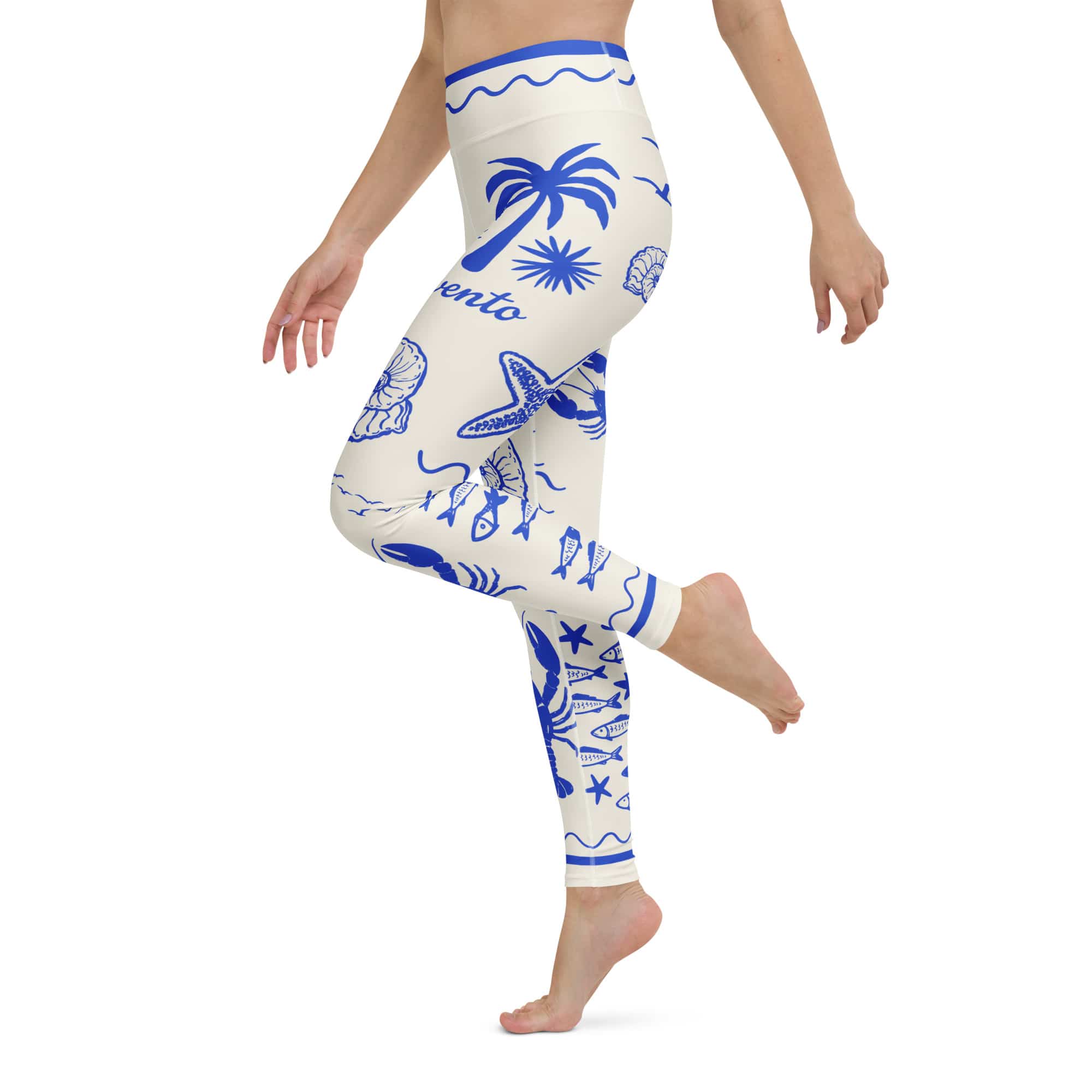 Cute Nautical Yoga Leggings