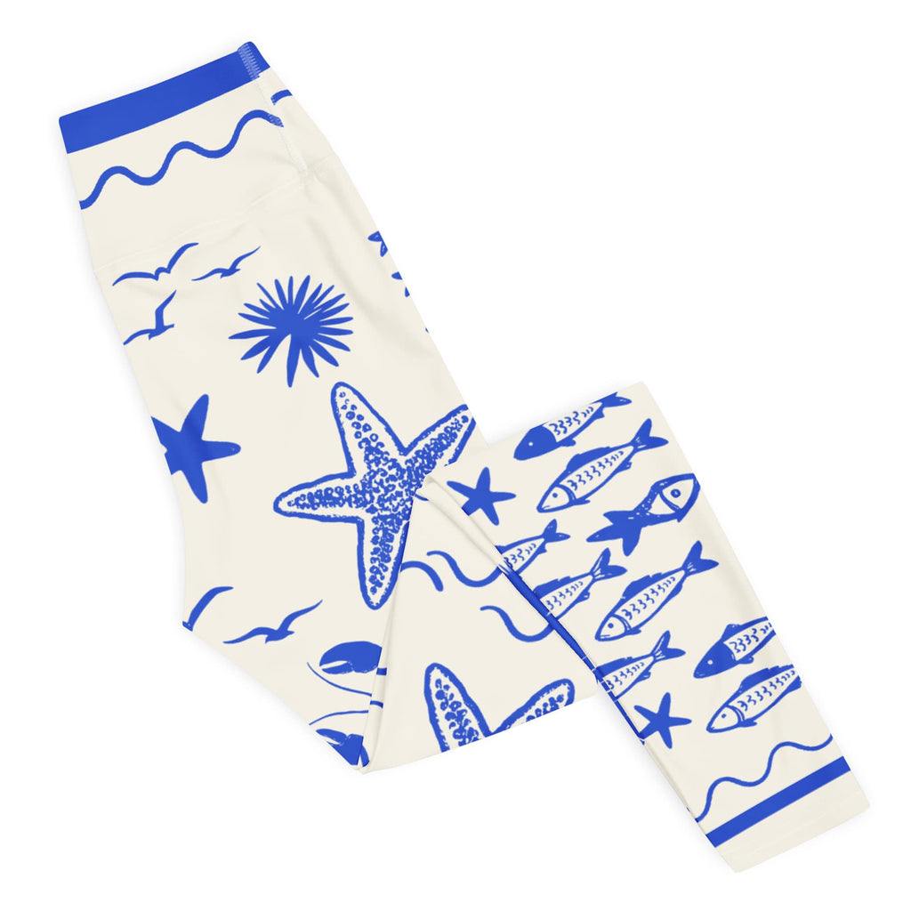 Cute Nautical Yoga Leggings