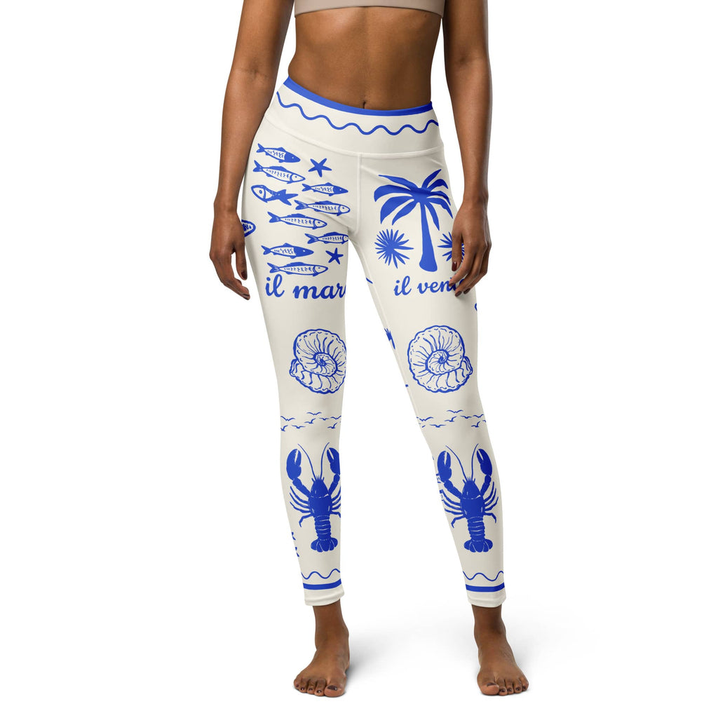 Cute Nautical Yoga Leggings