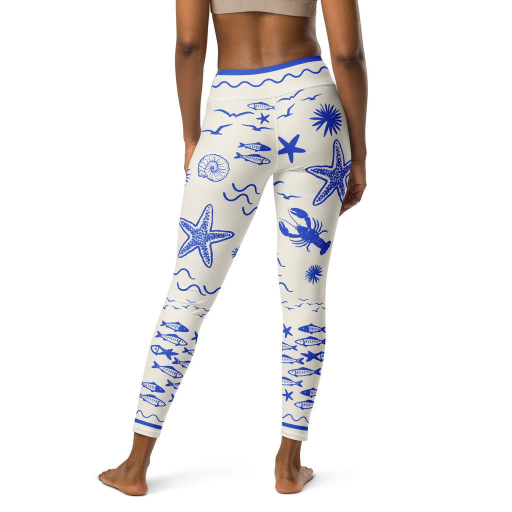 Cute Nautical Yoga Leggings