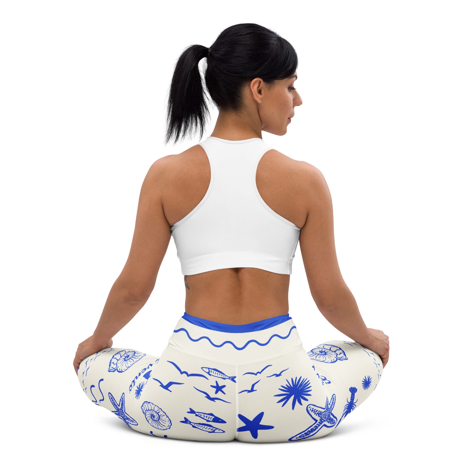 Cute Nautical Yoga Leggings