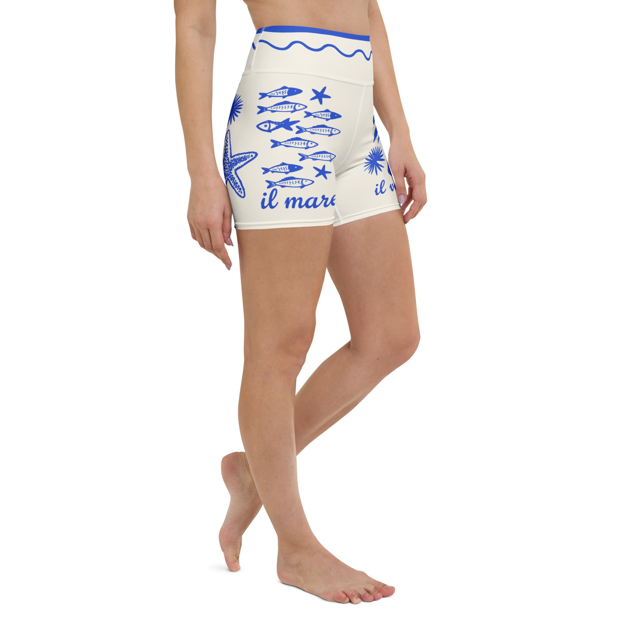 Cute Nautical Yoga Shorts