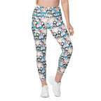 Cute Puppy Print Leggings With Pockets
