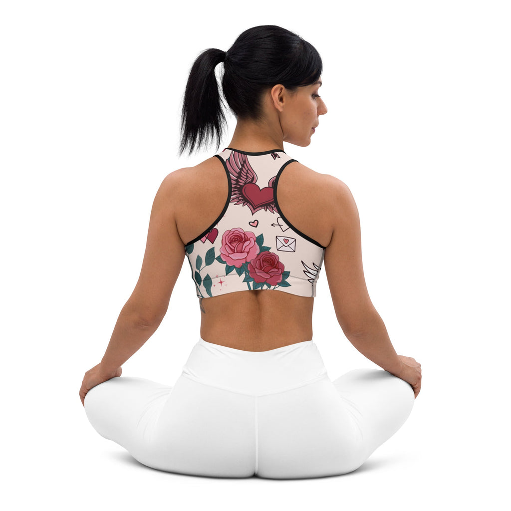 Cute Valentine Sports Bra